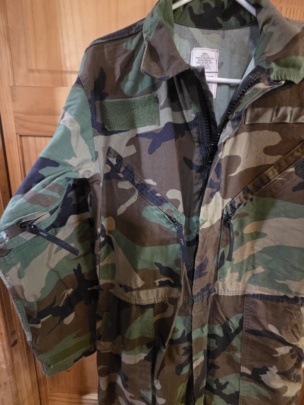 U.S. Army Woodland Camo Coverall Jumpsuit - Picture 2 of 7